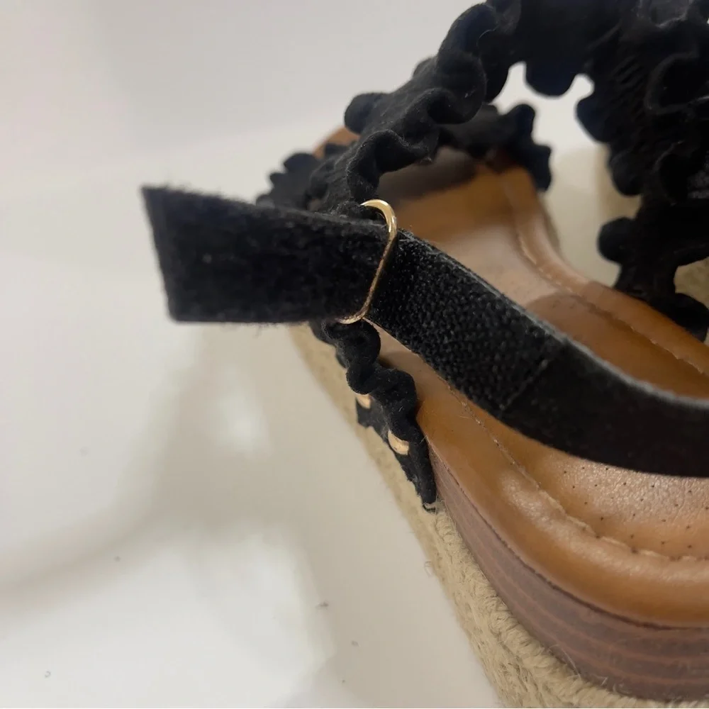 Pierre Dumas Women's Magic-9 Platform Black Espadrille Sandals 5.5